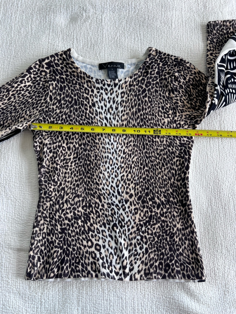 Set Of Two Jersey Knit Long Sleeve Tops Abstract Flower Animal Print EUC Size: S - Picture 6 of 16